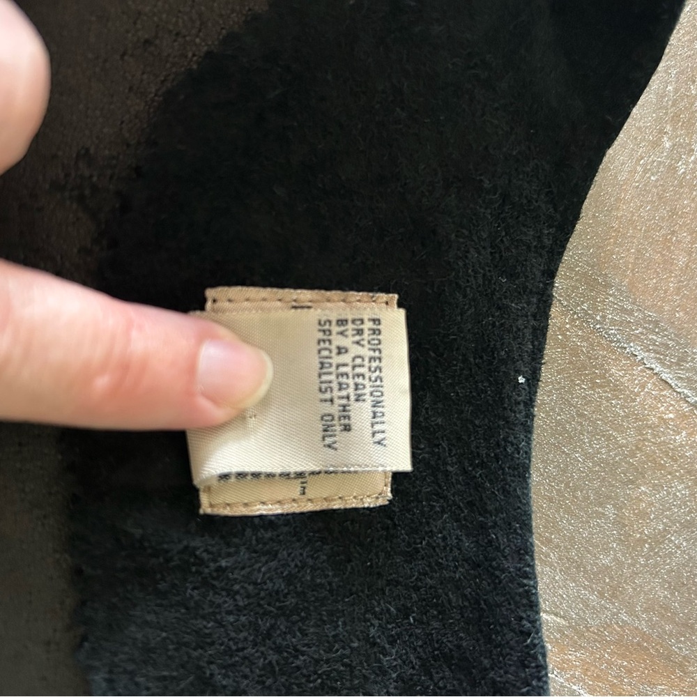 Massini Black Leather Jacket With Patchwork Design - image 5